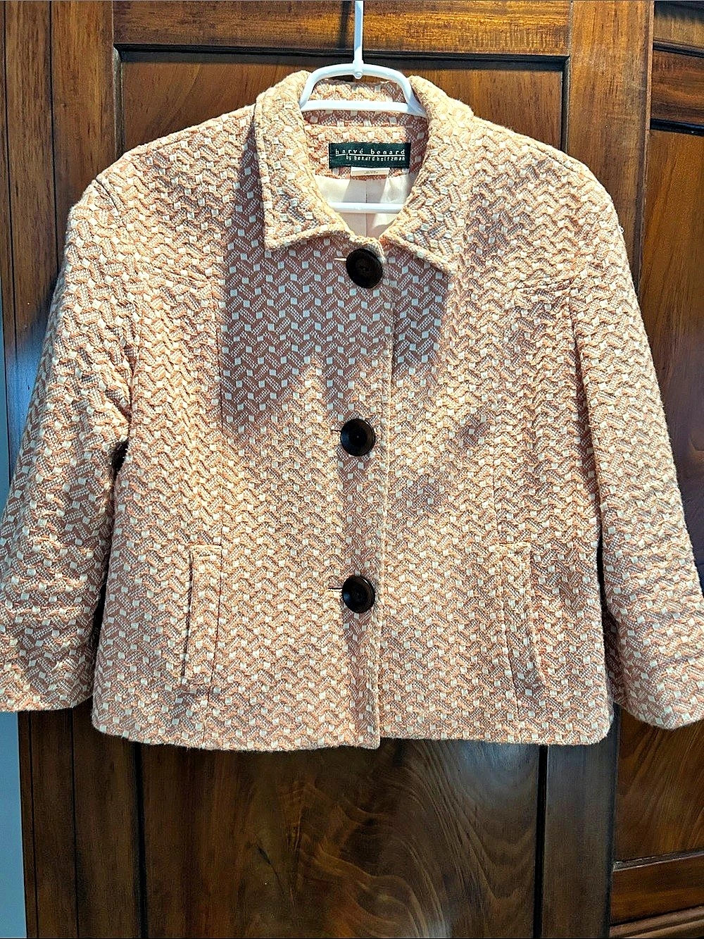 harvé benard Women's Cotton Geometric Jacket